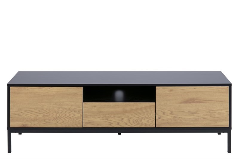 tv meubel zwart eiken 140 cm