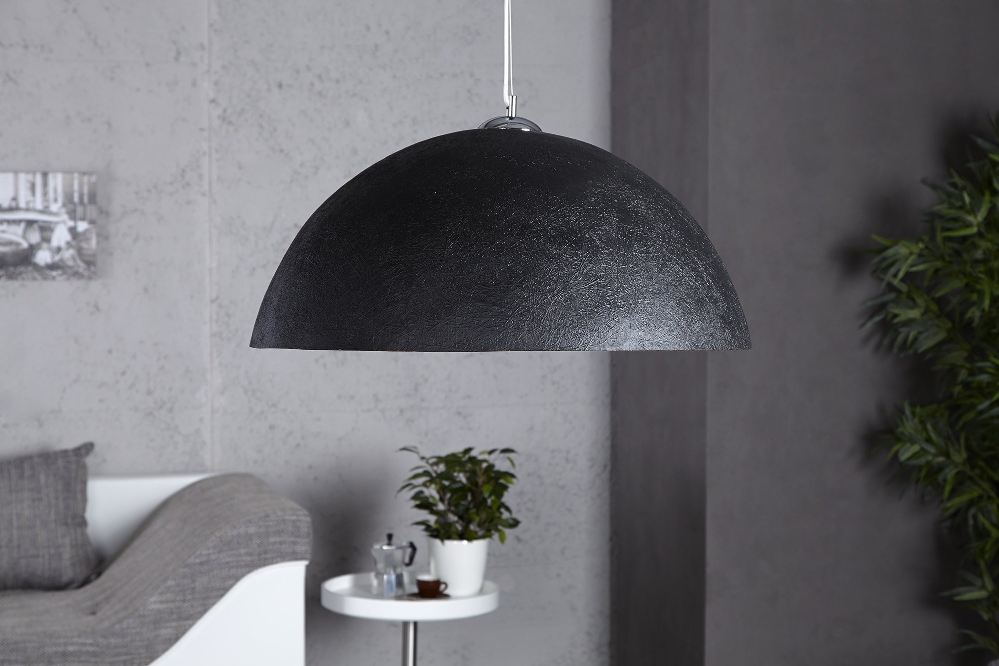 Hanglamp zwart met binnenkant | Aktie Wonen.nl