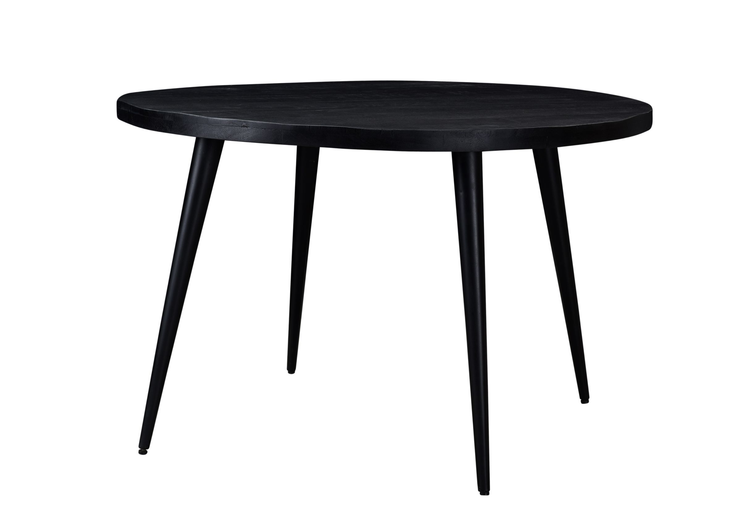 ronde tafel zwart mangohout 120 cm