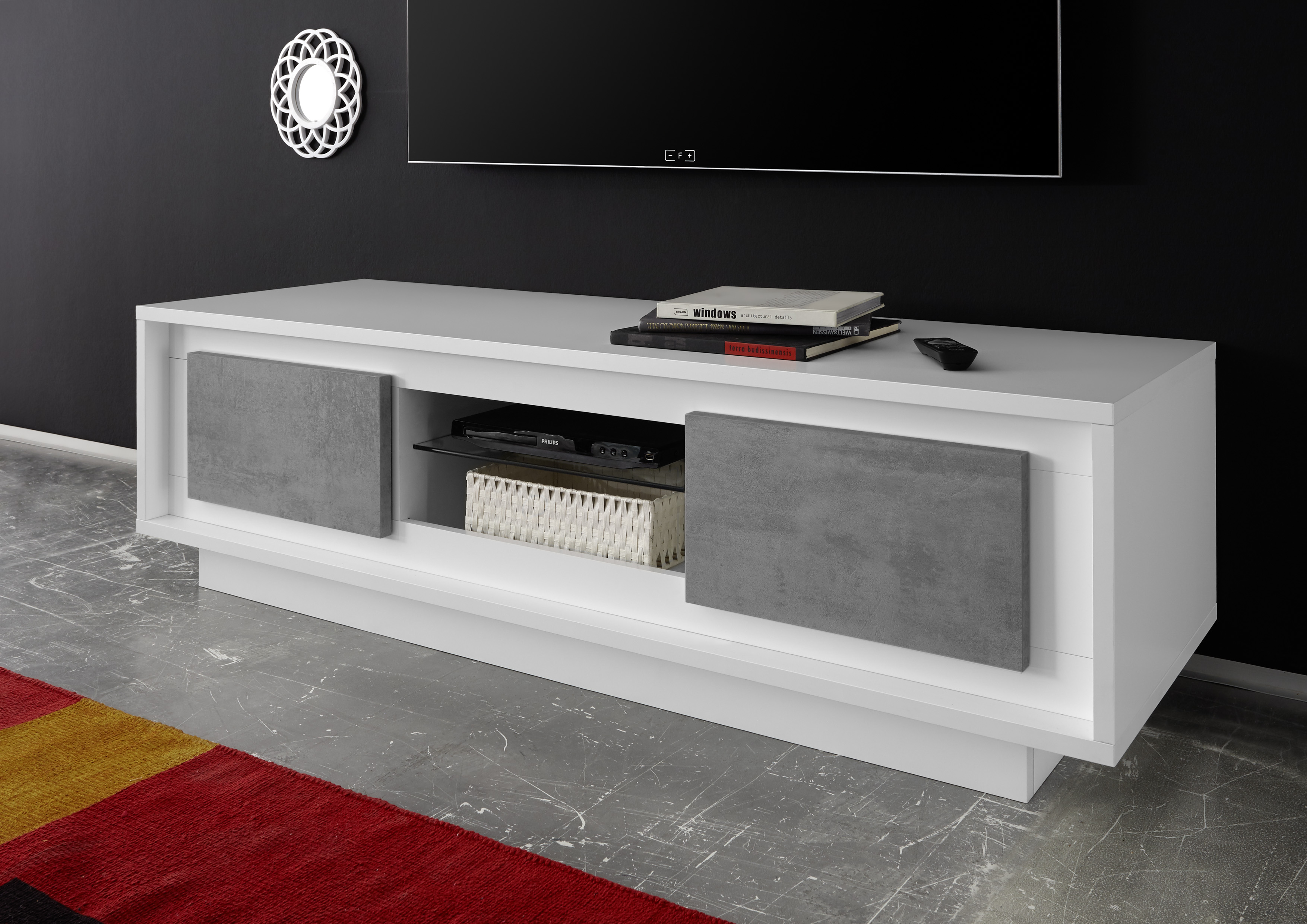 Probleem Patch Geest Trendy tv meubel wit betonlook kopen | Aktie wonen.nl
