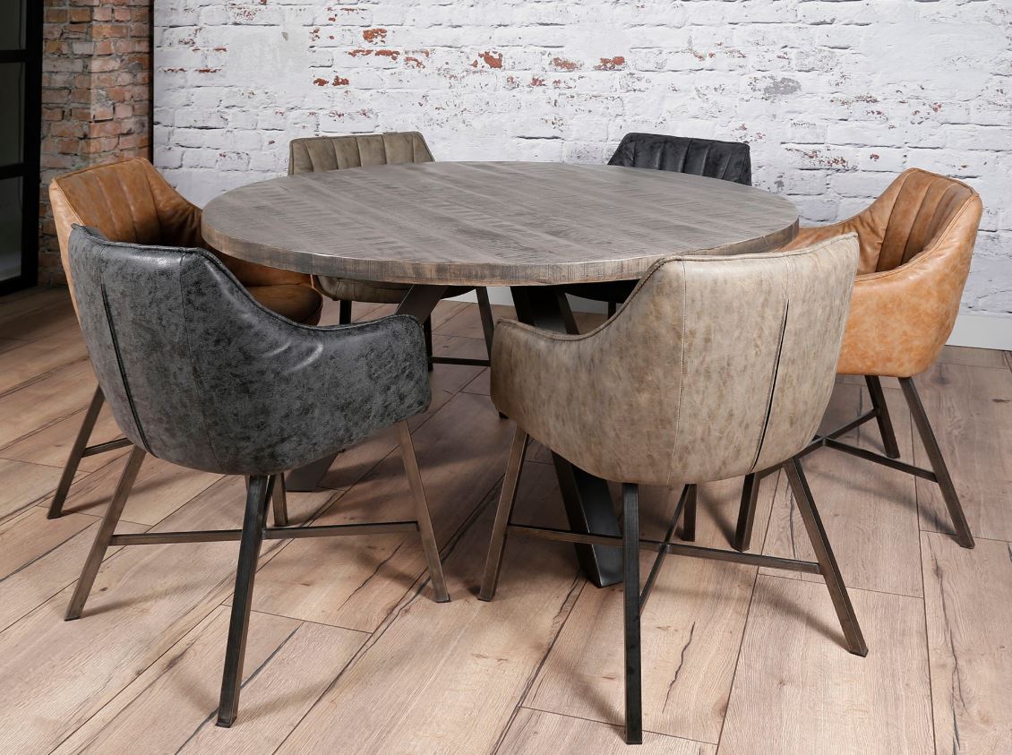 architect Onvoorziene omstandigheden Overlappen Ronde eettafel 140 cm leem antiek | Aktie Wonen.nl