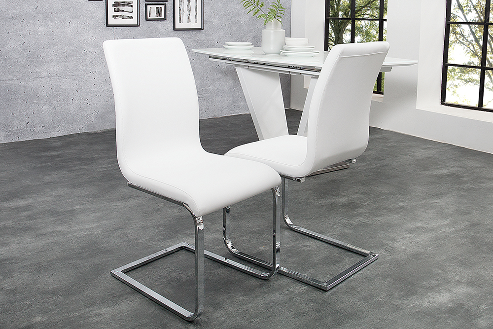 Goede witte moderne stoelen eetkamer | Aktie wonen.nl BP-75