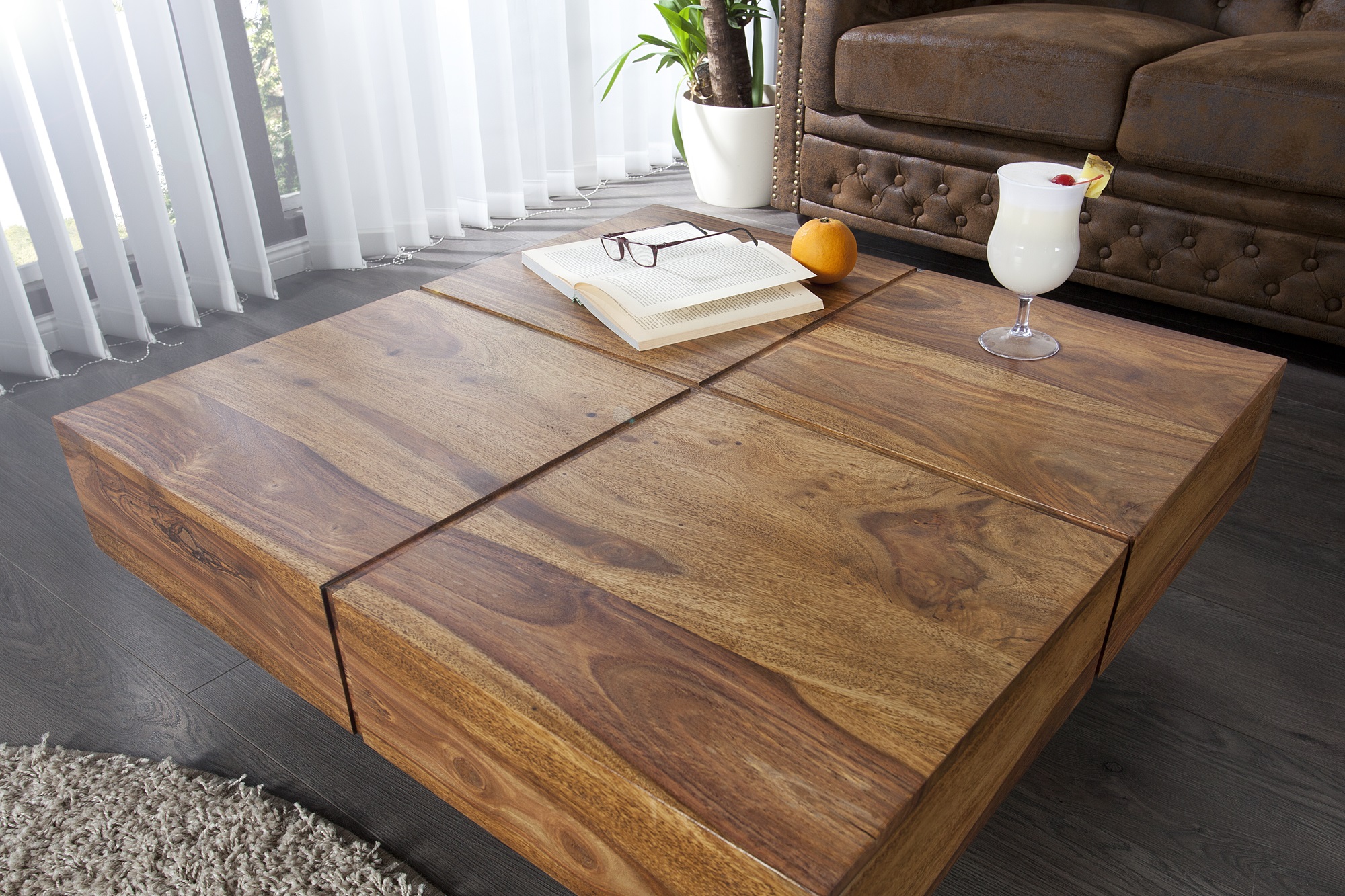 salontafel 80 cm - Hoogglans meubelen / mango houten meubelen | Wonen.nl