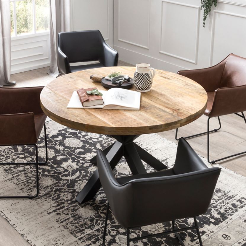 stoere ronde mango tafel kopen |