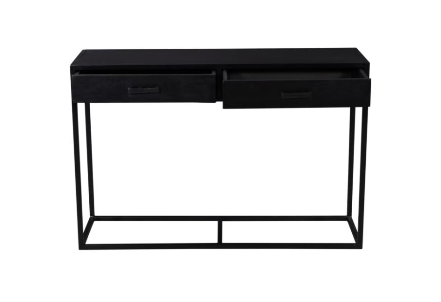 Sidetable zwart mango hout met laden kopen Aktie wonen.nl