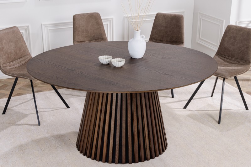 ronde donkerbruine tafel 120 cm