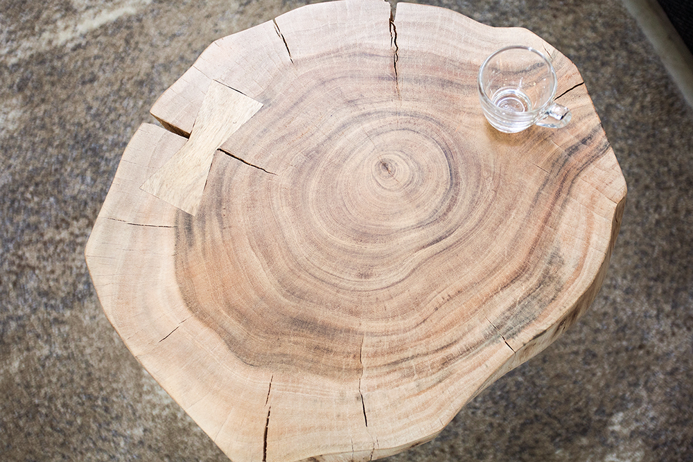 ventilatie Specialiteit adviseren boomstam bijzettafel acacia - Hoogglans meubelen / mango houten meubelen |  Aktie Wonen.nl