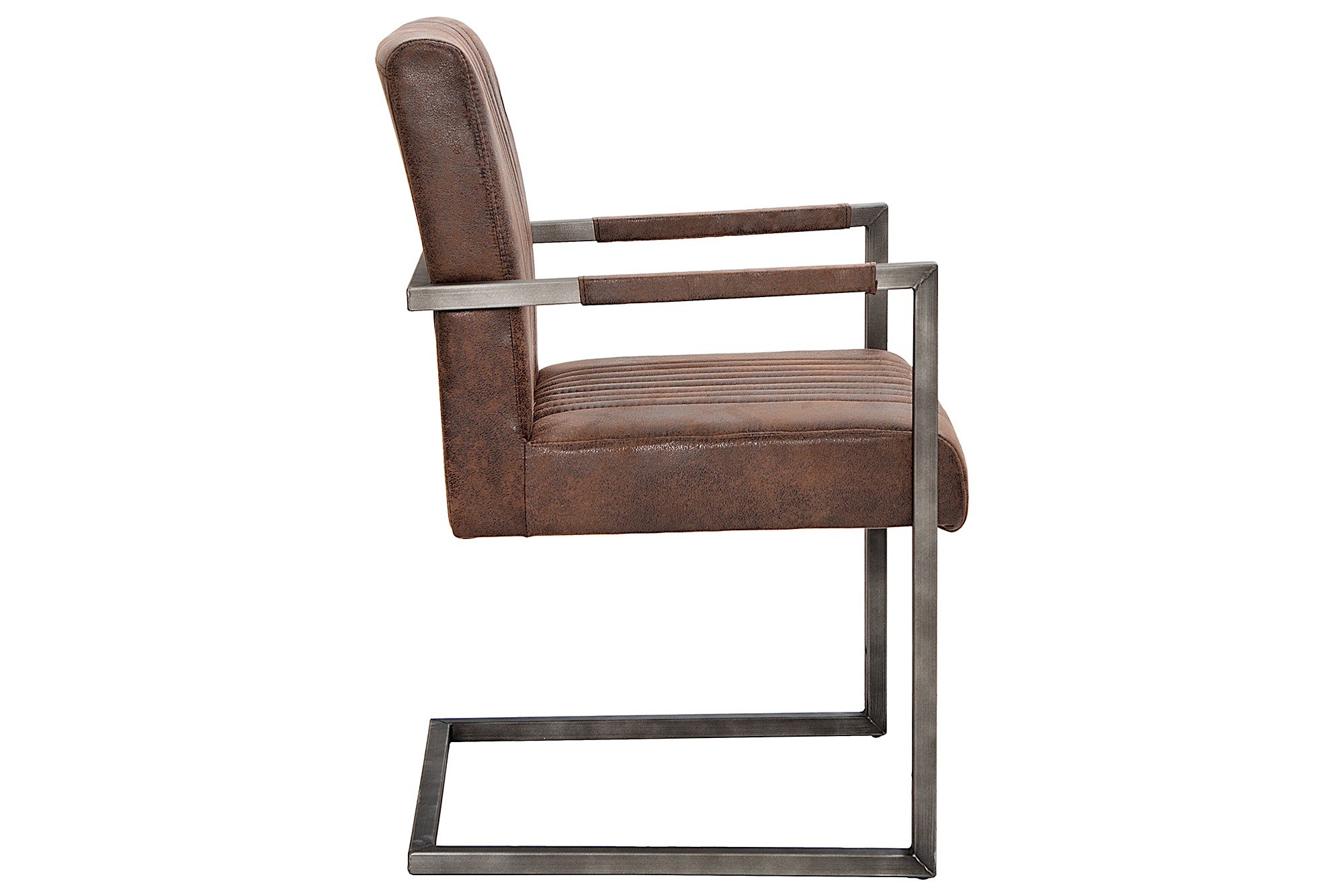 vrijdragende stoel vintage bruin
