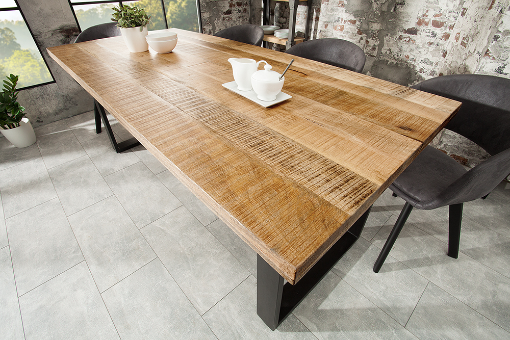 Maxim Luxe verband eettafel mangohout 180 cm | Aktie Wonen.nl