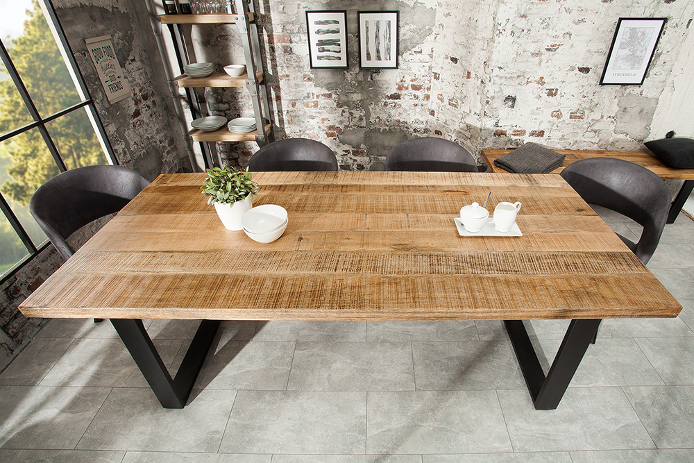 Brawl Schelden anders Eettafel mangohout 160 cm | Aktie Wonen.nl