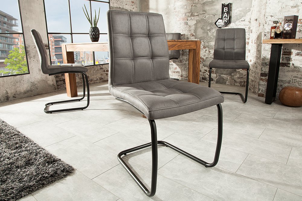 Moderne vintage stoel grijs