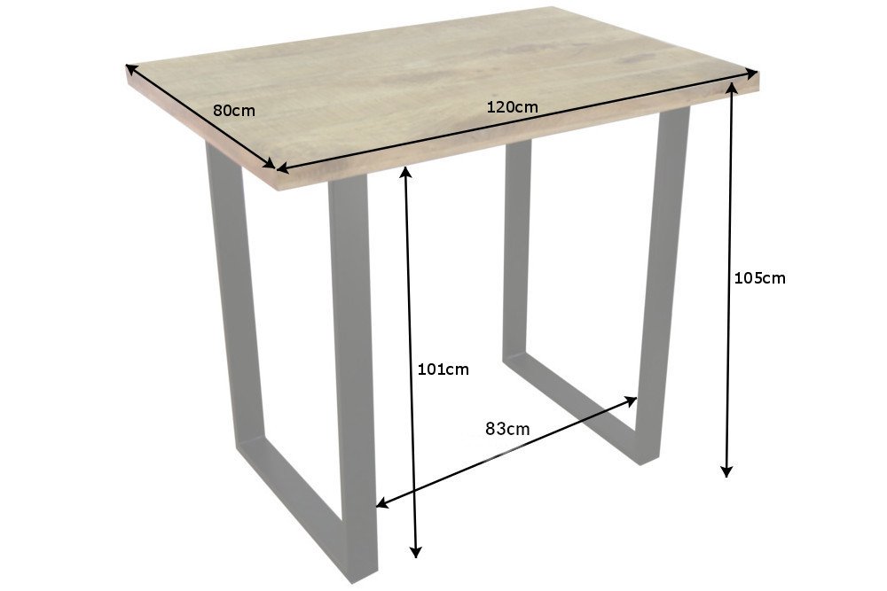 Hoge bartafel mangohout | Wonen.nl