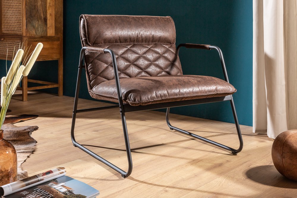 Vintage lounge fauteuil bruin