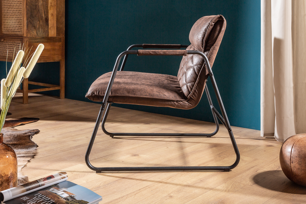 Vintage lounge fauteuil bruin