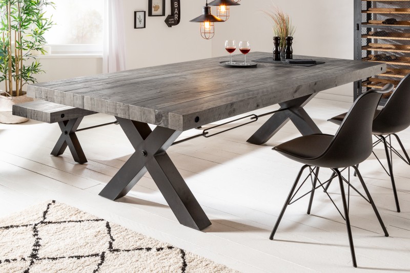 houten tafel grijs 200 cm