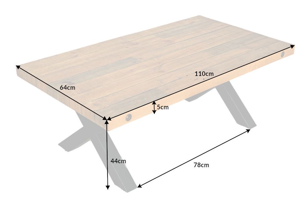 salontafel hout 120 cm