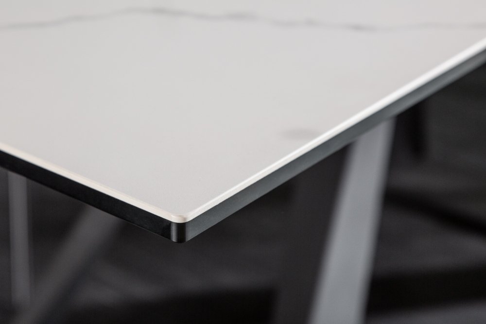 uitschuifbare tafel wit keramiek