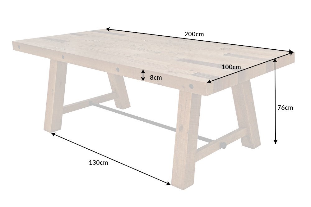 houten tafel 200 cm