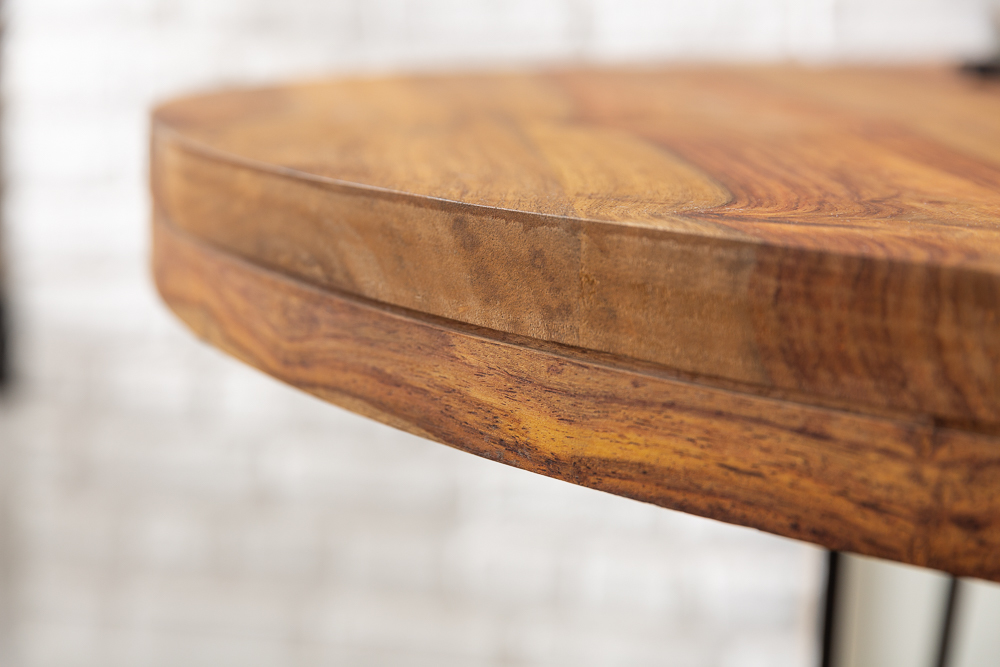 ronde tafel sheesham hout 120 cm