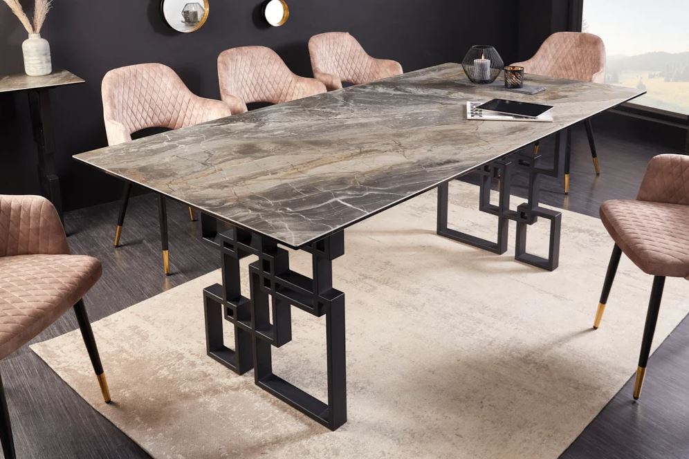 behandeling Vies Syndicaat Strak moderne design tafel met glas keramiek kopen | aktiewonen.nl