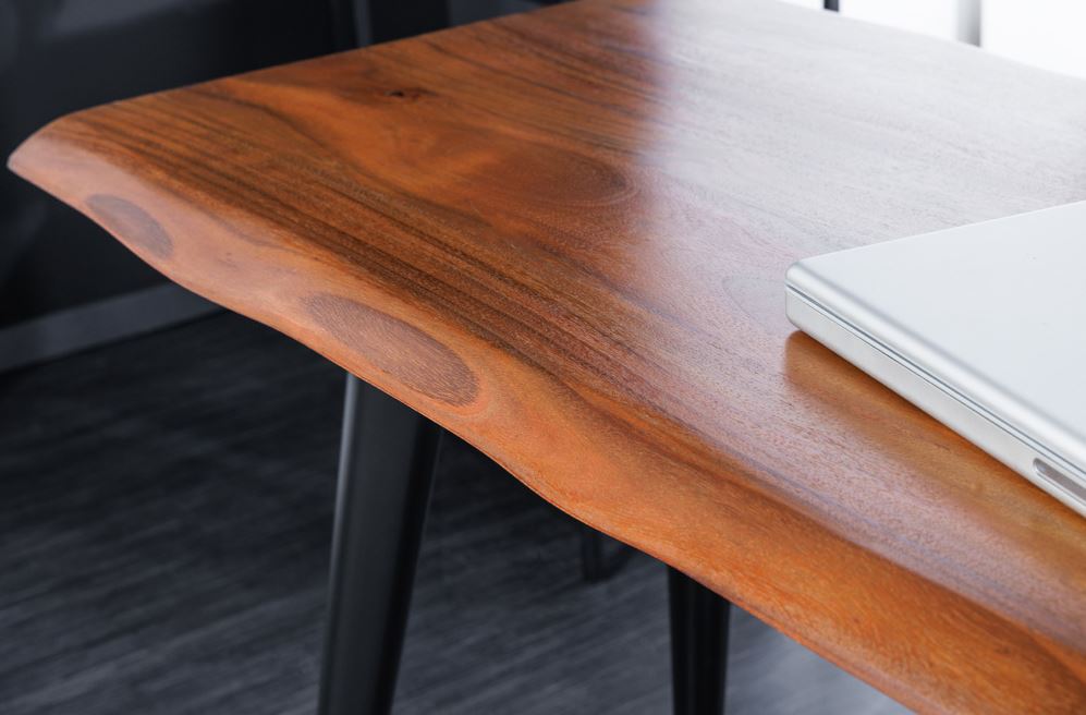 laptop bureau massief hout 110 cm