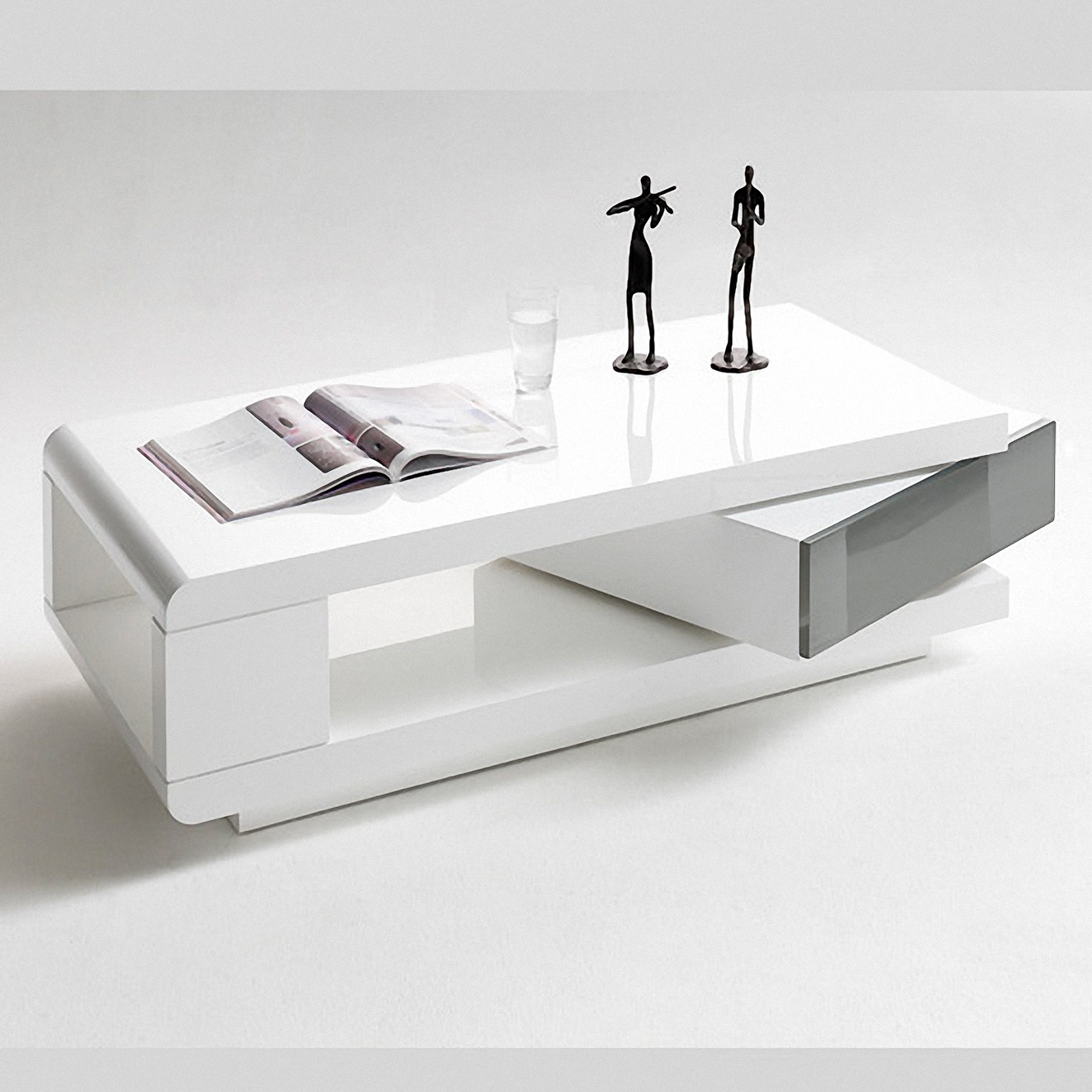 Afname veeg salontafel wit glans Koning Lear Mordrin Sluier