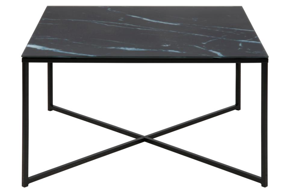 salontafel zwart marmerlook 80 cm 