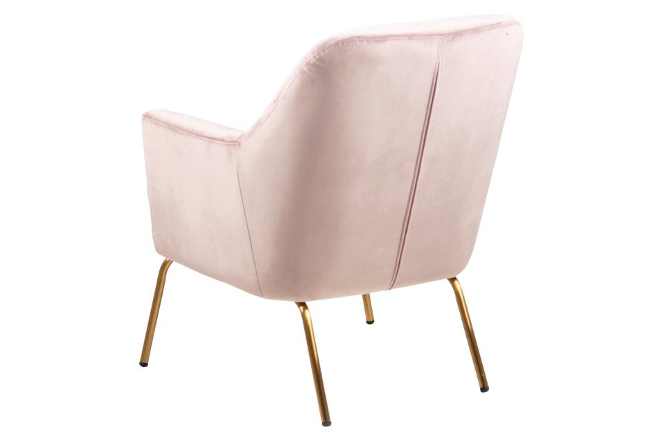fauteuil rose fluweel