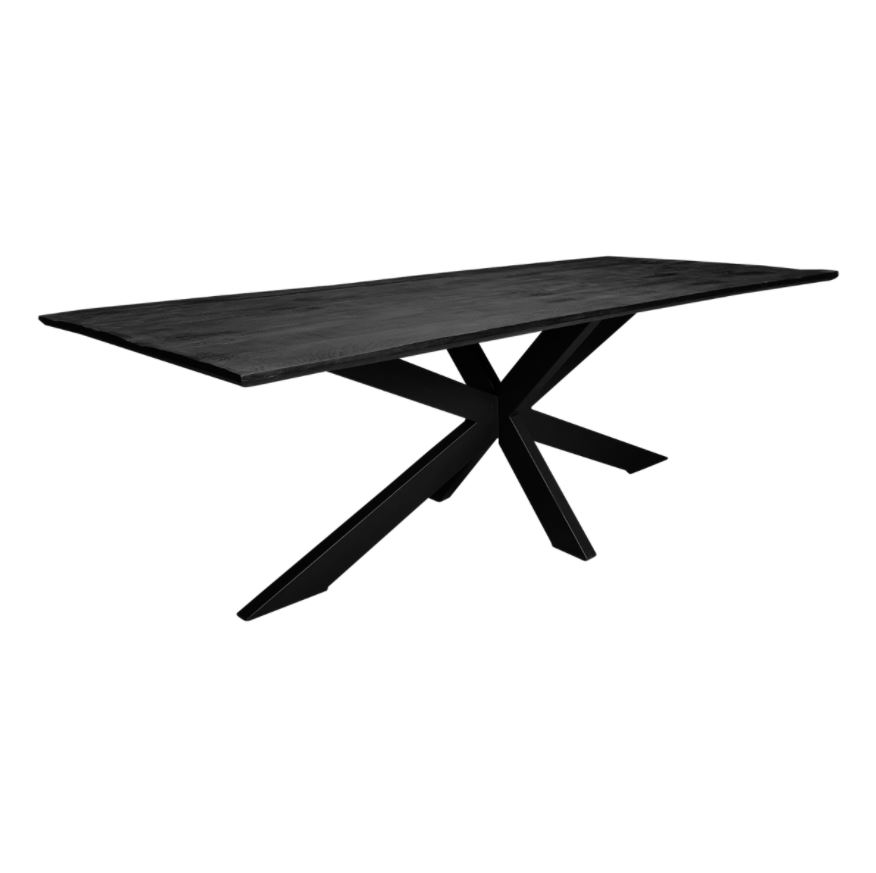 zwarte tafel mangohout 240 cm