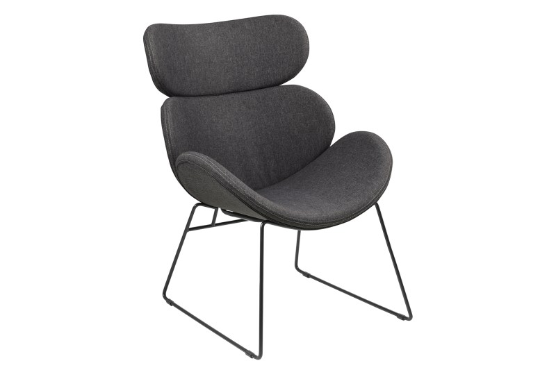 Trendy design fauteuil donker grijs
