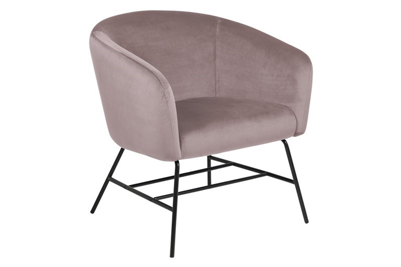 moderne fauteuil velours rose