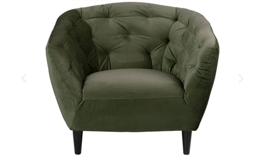 fauteuil velvet groen