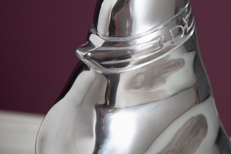 windhond decoratie beeld zilver