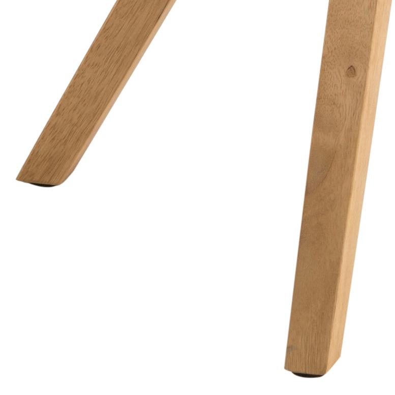 Stoffen eetkamerstoel houten poten