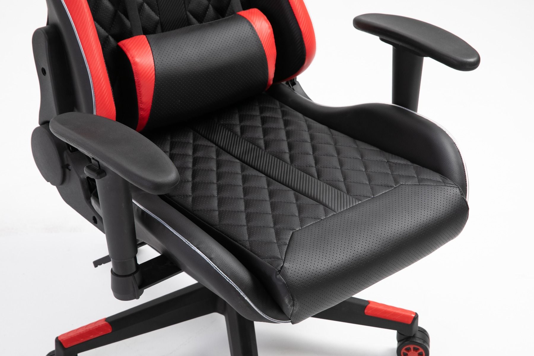 bureau stoel racer LED zwart rood
