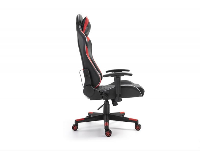 bureau stoel racer LED zwart rood