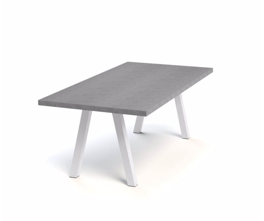 Verkeerd combinatie drempel eettafel betonlook lichtgrijs HPL - Hoogglans meubelen / mango houten  meubelen | Aktie Wonen.nl