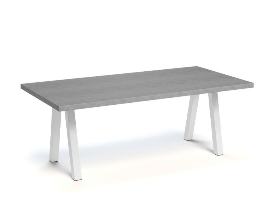 eettafel betonlook lichtgrijs HPL Hoogglans meubelen / mango houten meubelen | Aktie