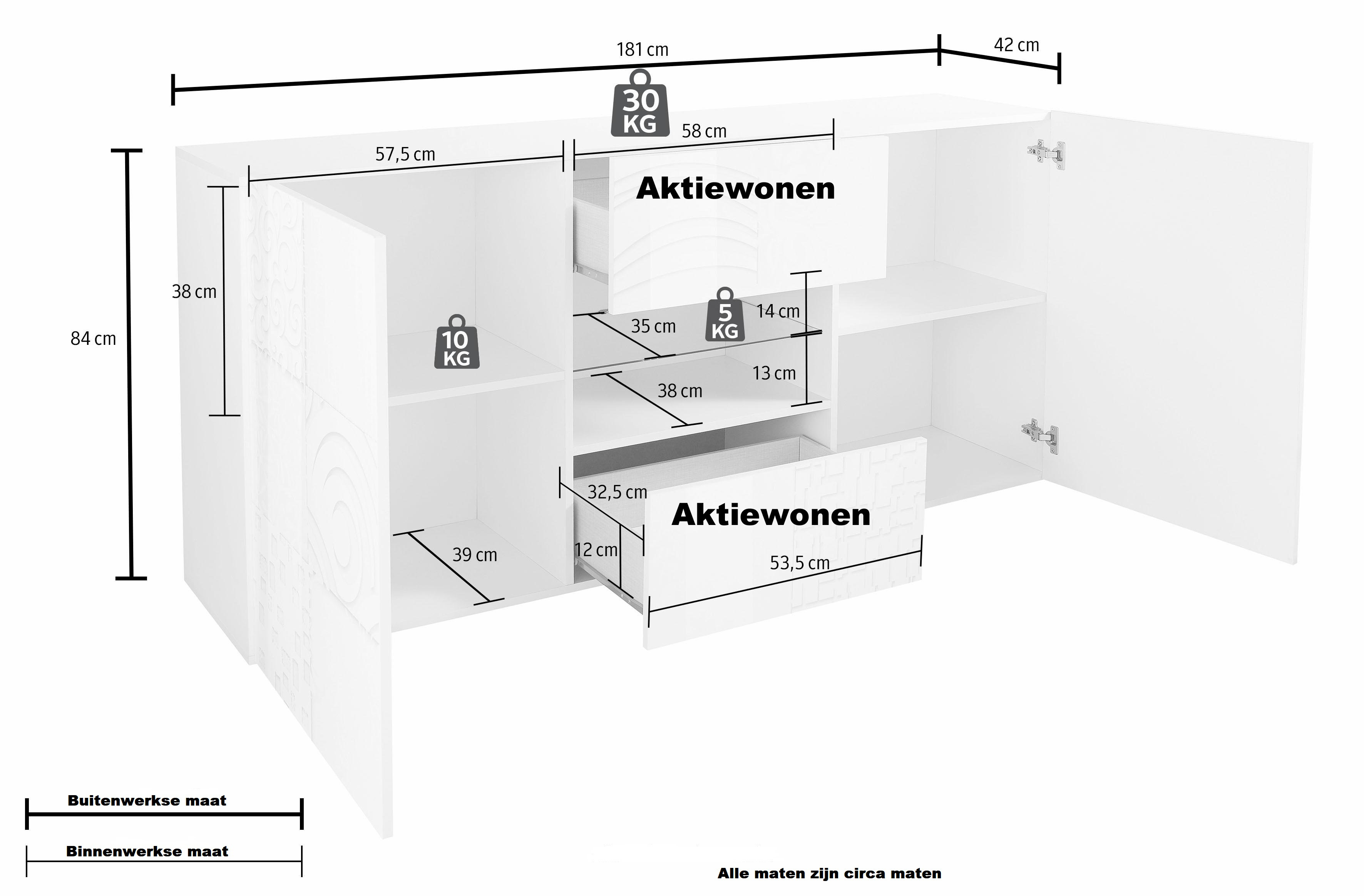 meesterwerk Voorman Scheermes dressoir met zeefdruk motief kopen? | Aktie Wonen.nl