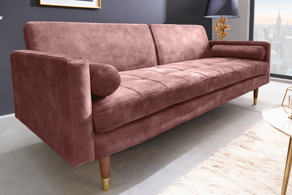 lounge slaapbank roze 196 cm