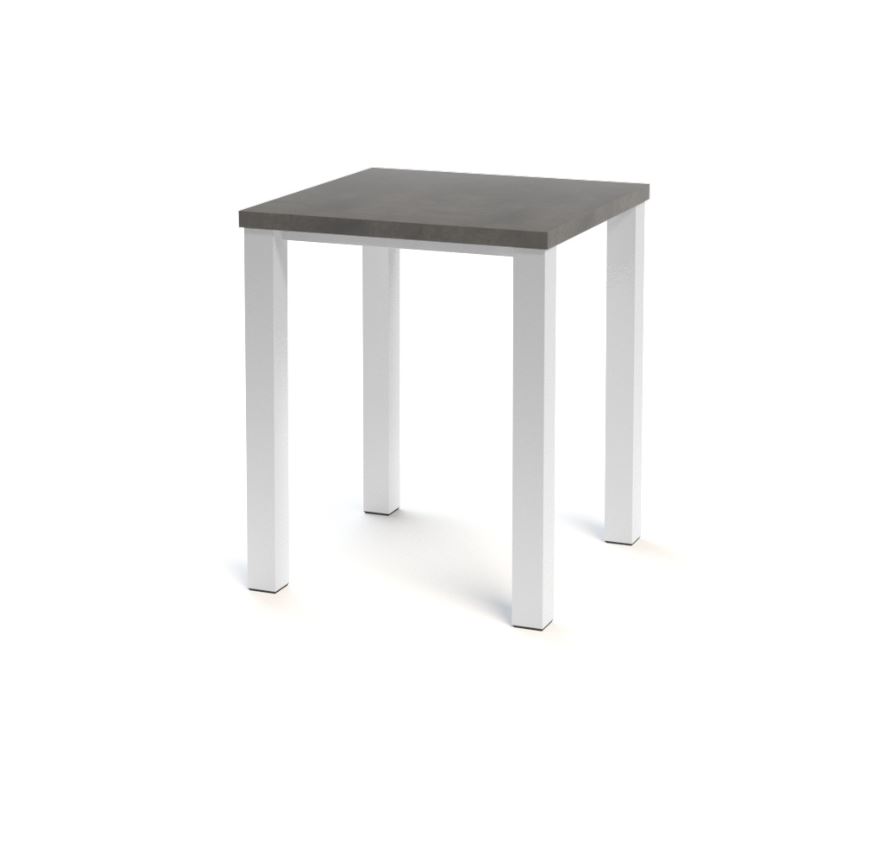 vierkante bartafel wit betonlook