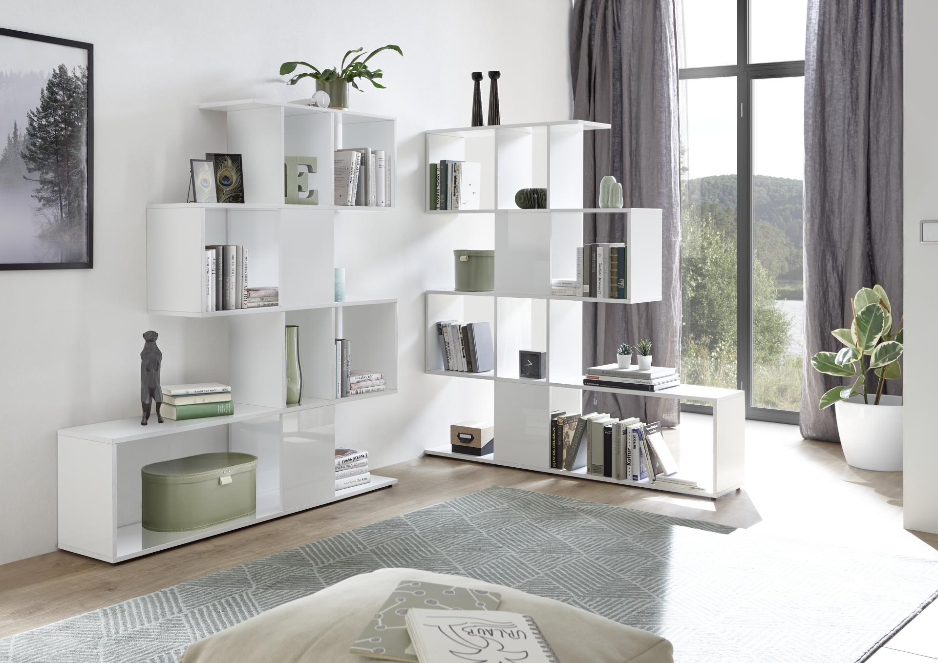 boekenkast wit - Hoogglans / mango houten meubelen | Aktie Wonen.nl