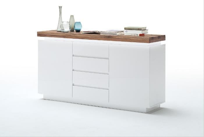 wit dressoir met verlichting - Hoogglans meubelen / meubelen | Aktie Wonen.nl