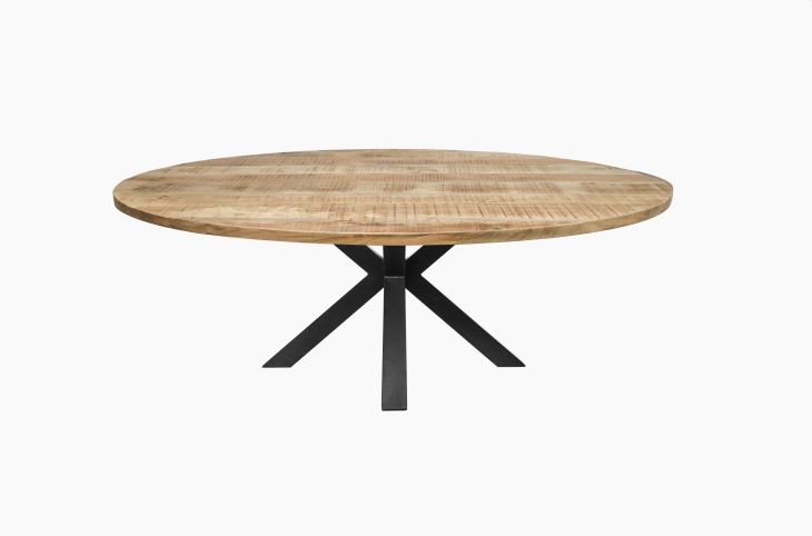 tafel ovaal mangohout 180 cm