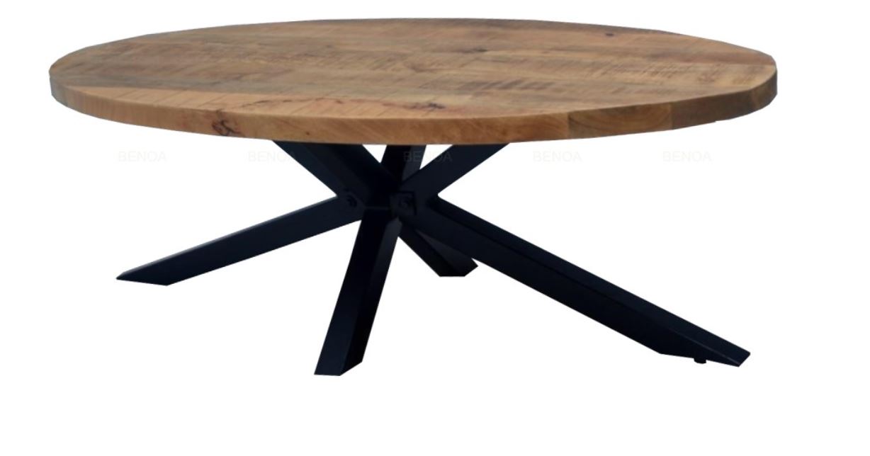 ovale salontafel mangohout 130 cm