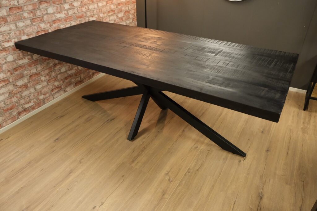 tafel mango zwart 160 cm