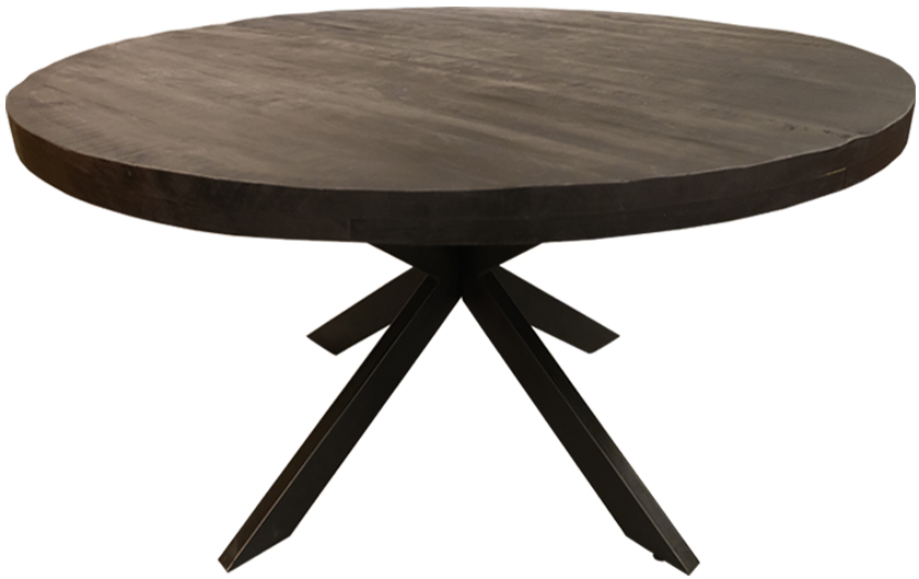 ronde tafel zwart mango 130 cm