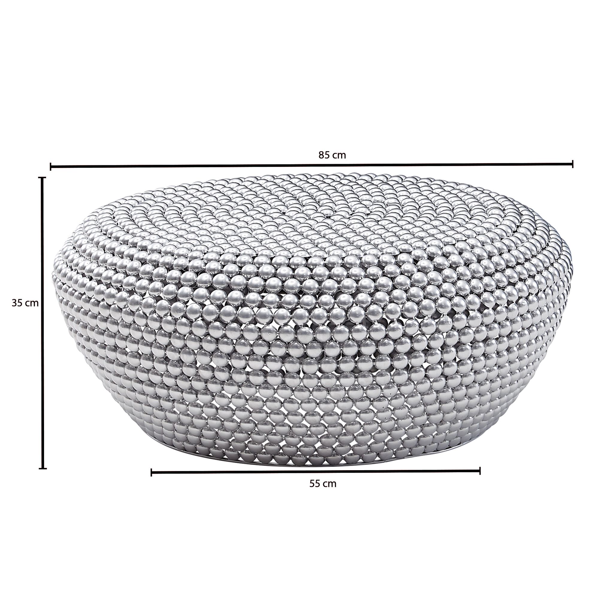ronde salontafel zilver 85 cm
