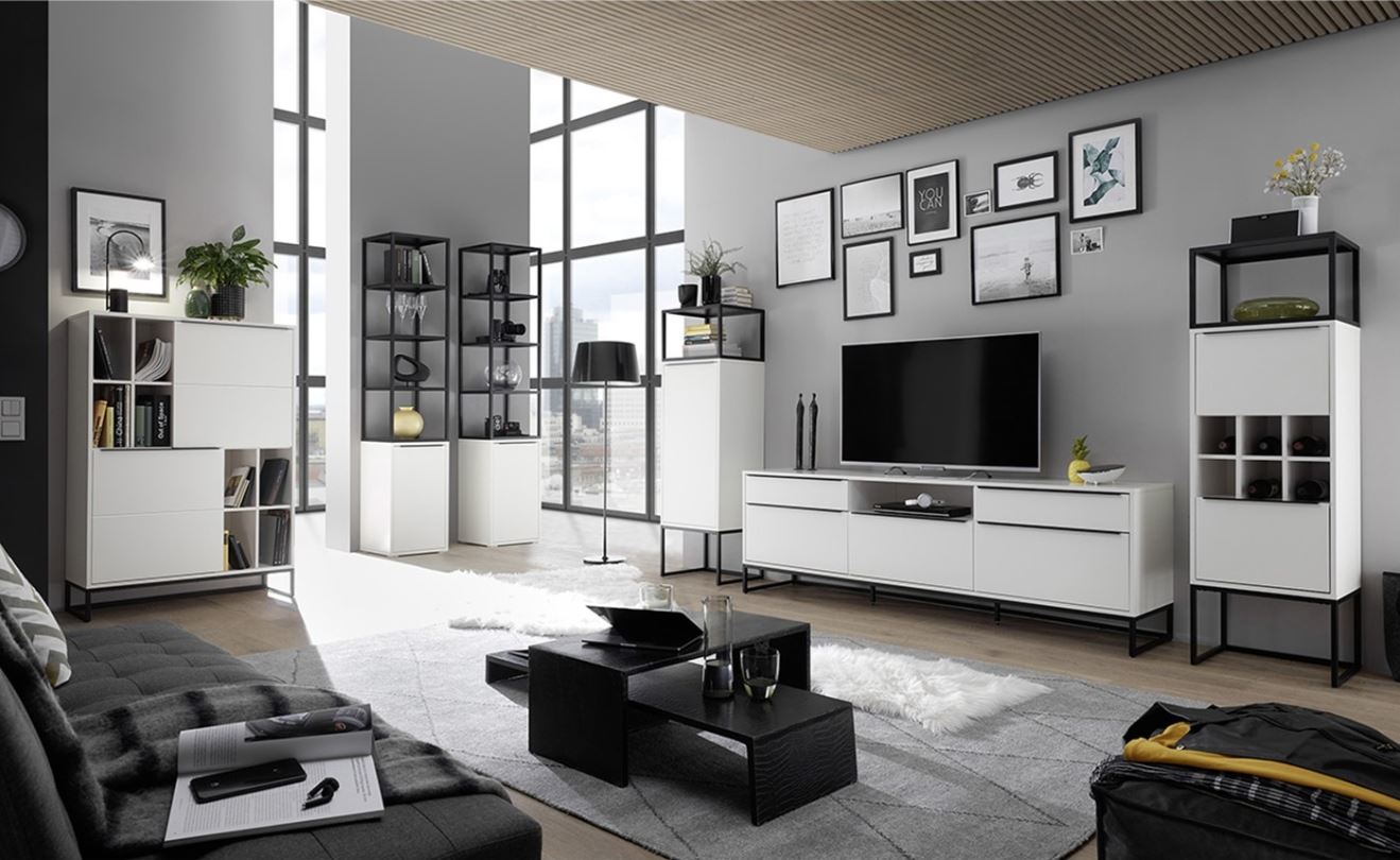 Lille TV meubel wit 215 cm