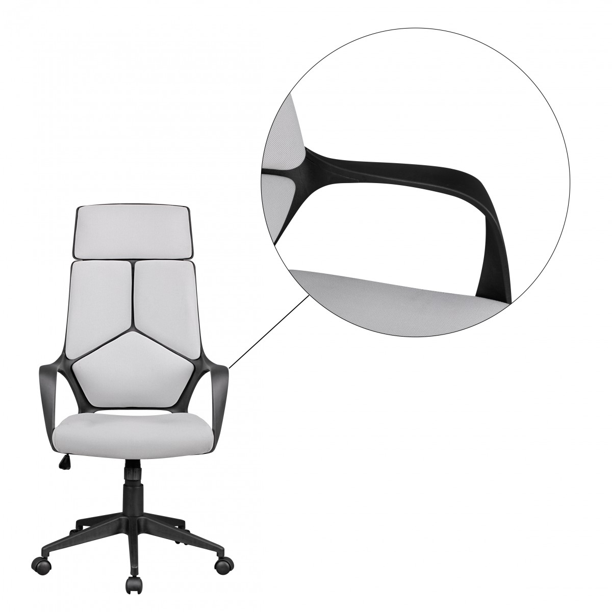 Moderne bureaustoel zwart wit